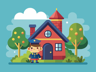 cartoon royal guard house