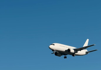 Obraz premium airplane in the blue sky. airplane in flight