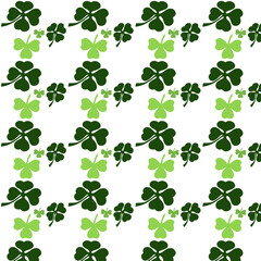 Clover Leaves Smooth Pattern Light to Slightly Dark Green