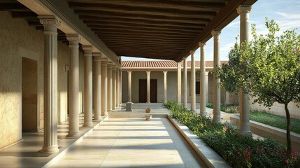 Ancient Roman Peristyle: A Digital Reconstruction of a Classic Courtyard
