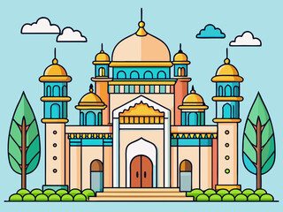 cute royal palace drawing   