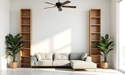 Modern Living Room Interior Featuring a Comfortable Sofa