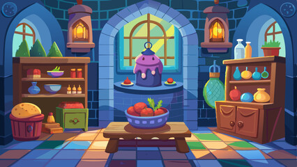 royal castle kitchen scene © D.bongStudio