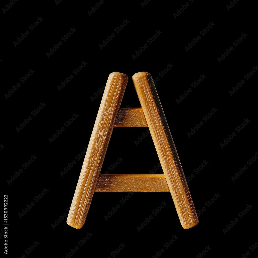 Aufkleber wooden ladder shelf in miniature scale, modern style, showcasing unique design. this piece adds touc