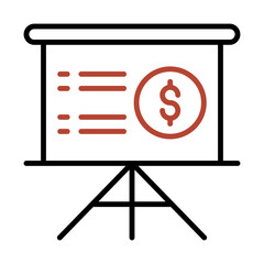 Two-tone icon of Presentation concept
