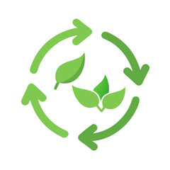Minimalist Eco Recycle Logo – Zero Waste Icon

