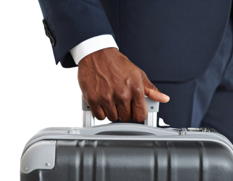 businessman holding a suitcase
