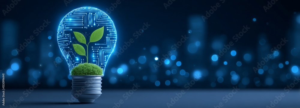 Poster development concept for energy conservation is embodied by the image of a small tree paired with an 
