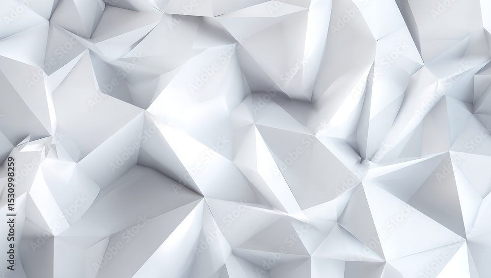 Poster white geometric background abstract modern texture design polygonal surface crystal pattern wallpape