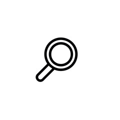 Minimalist Icon of a Magnifying Glass Representing Search, Exploration, and Discovery in a Clean and Modern Design Transparent background or png