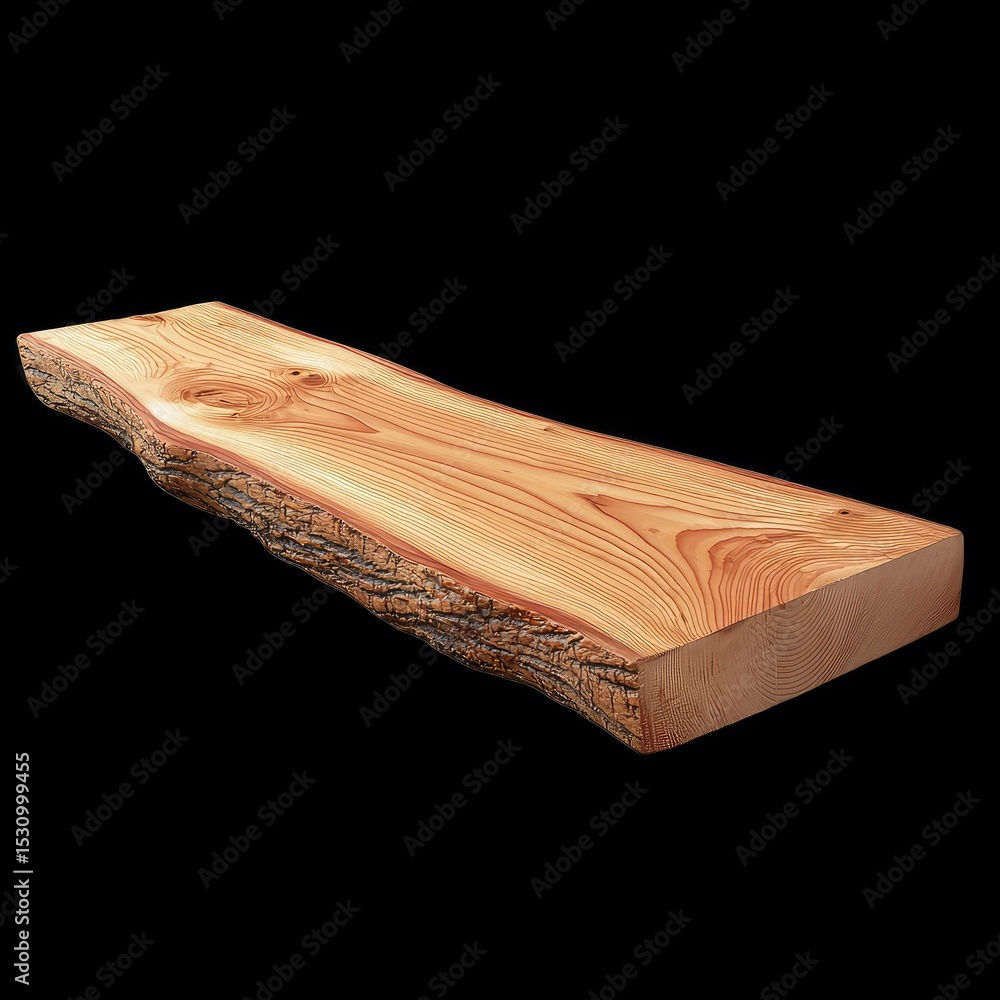 Poster natural wood shelf with rustic design, showcasing unique grain patterns and textures. ideal for home