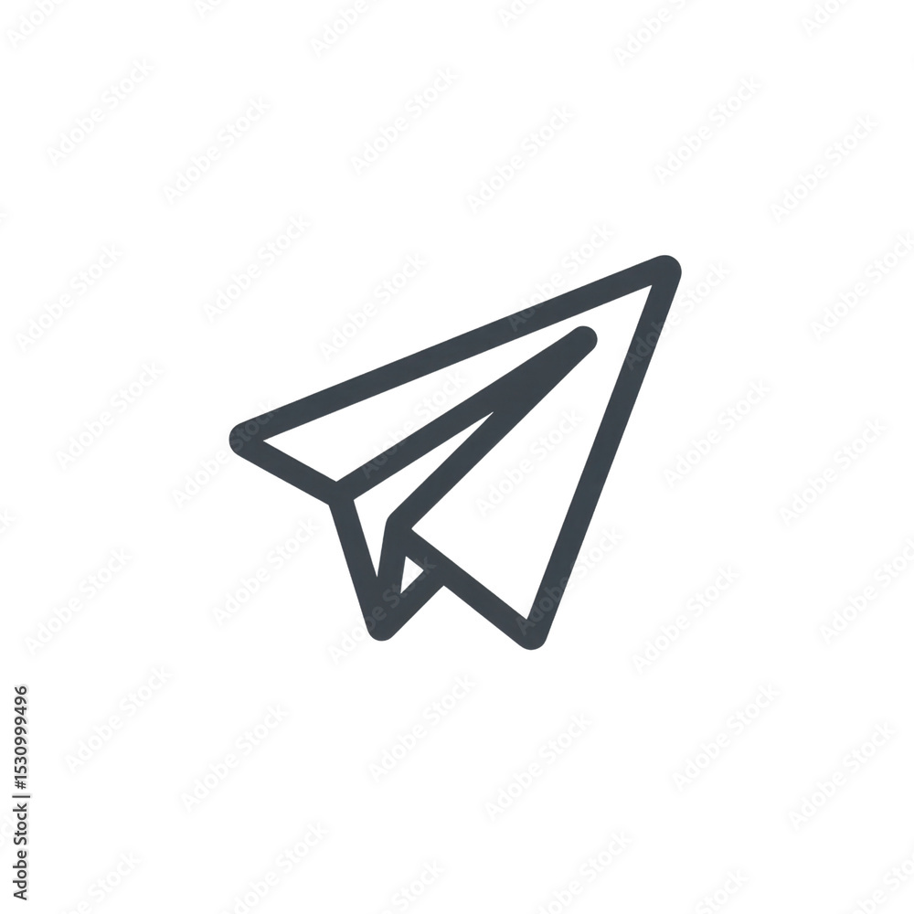 Poster elegant and minimalistic paper airplane icon design suitable for various digital and graphic applica