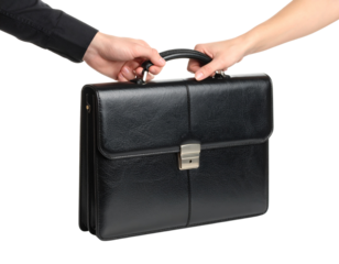 business man holding briefcase