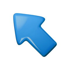 3D blue arrow vector illustration, ideal for technology, business, and web design projects. Modern glossy style enhances visual appeal. Perfect for digital interfaces and presentations.