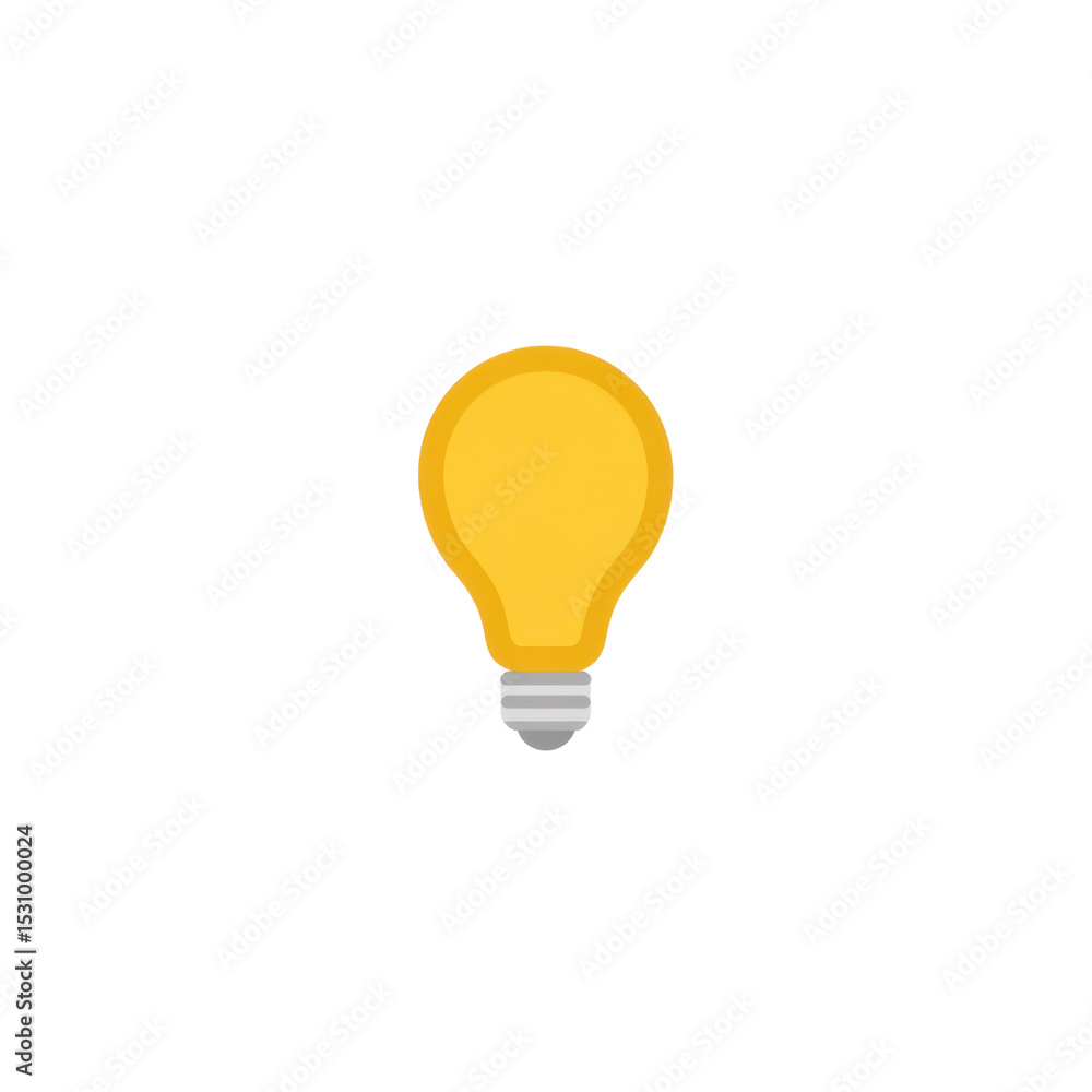 Poster yellow light bulb on a plain background representing creativity, innovation, and bright ideas for va