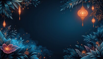 flower frame background celebration event with copy space