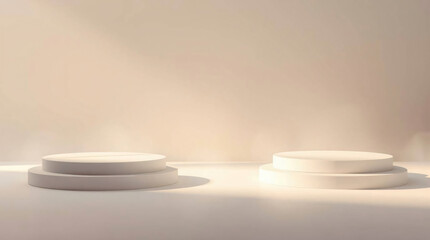 3D Podium Platforms – Minimalist Display Stages in Various Colors and Textures