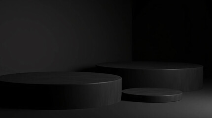 3D Podium Platforms – Minimalist Display Stages in Various Colors and Textures