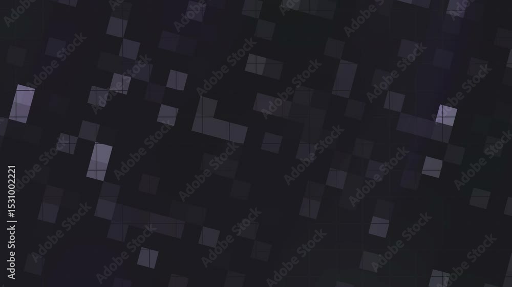 Poster dynamic digital art display with glowing pixels and abstract visuals in motion