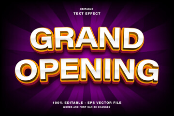 Grand Opening 3d Editable Text Effect Template