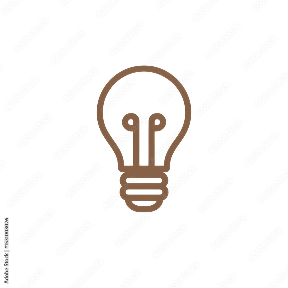 Poster light bulb icon representing innovation and creativity in modern design, suitable for various digita