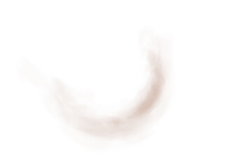 Delicate chocolate brown haze resembling magical dust, gently dispersed in the air.