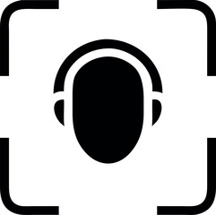 Face Detection Technology Icon Digital Ai Security System