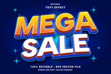 Mega Sale 3d Editable Text Effect Template