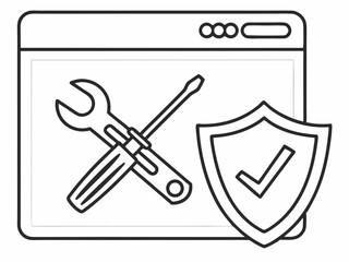 Modern Minimal Vector Icon Of A Software Update Window W Icon
