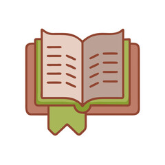 Study Book Icon – Reading and Learning Material Symbol for Education, Knowledge, and Academic Resources