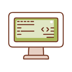Computer Monitor Icon — Desktop Screen and Display Symbol