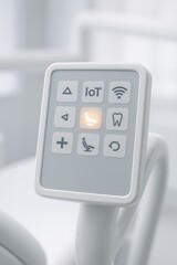Innovative dental chair control panel featuring IoT technology for enhanced patient comfort