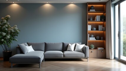 Elegant Modern Interior with Statement Sofa
