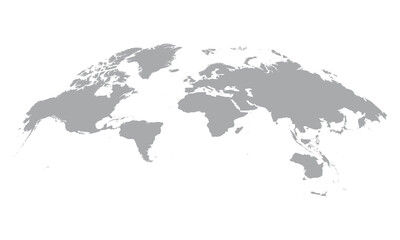 World map on white background.