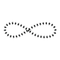 Infinity Symbol Made of Black Brush Strokes