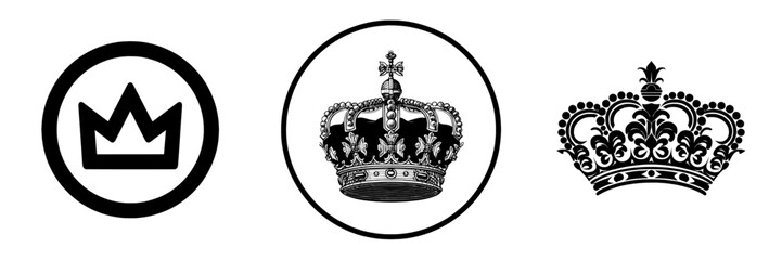 The crown symbol is depicted in black and isolated on a white background, my dear