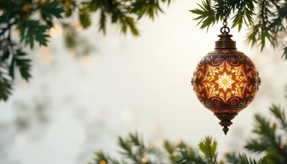 border background with ornamnet with glow effect, frame background celebration event with ornament line, ornament and tree frame background with copy space