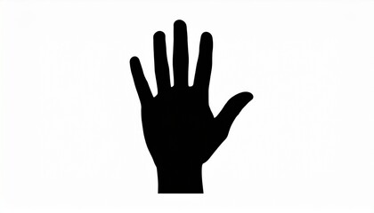 Fototapeta premium silhouette of hand