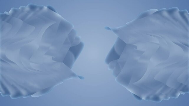 chambray blue 3D abstract wave animation with smooth gradient transitions. Dynamic flowing shapes create a colorful and modern design. Non-looping animation