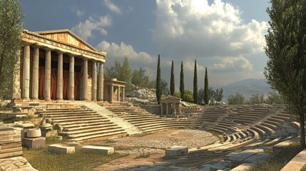Ancient Greek Theater and Temple: A Digital Reconstruction of Classical Architecture