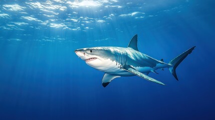 Great white shark underwater