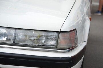 Fototapeta premium white car headlight