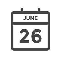 June 26 Calendar Day or Calender Date Deadline or Appointment