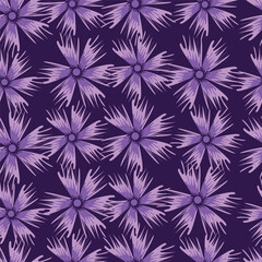 textile design with cute silhouette foliage pattern image
