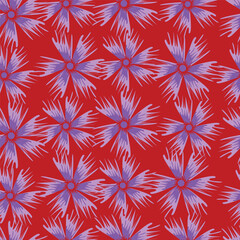 textile design with cute silhouette foliage pattern image
