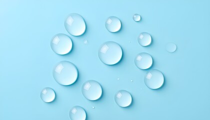 water drops on blue background
