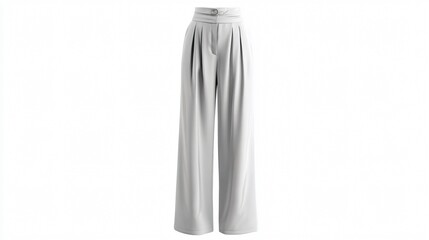 Elegant Light Gray Wide Leg Pants: Perfect for Work or Play