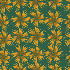 textile design with cute silhouette foliage pattern image
