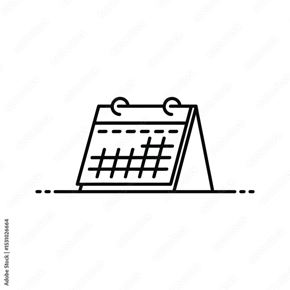 Poster minimalist calendar icon planning events and scheduling representation