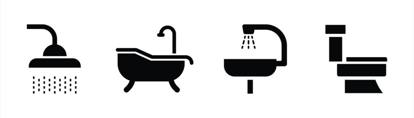 simple bathroom icon vector illustration